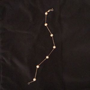 14k gold and pearl bracelet